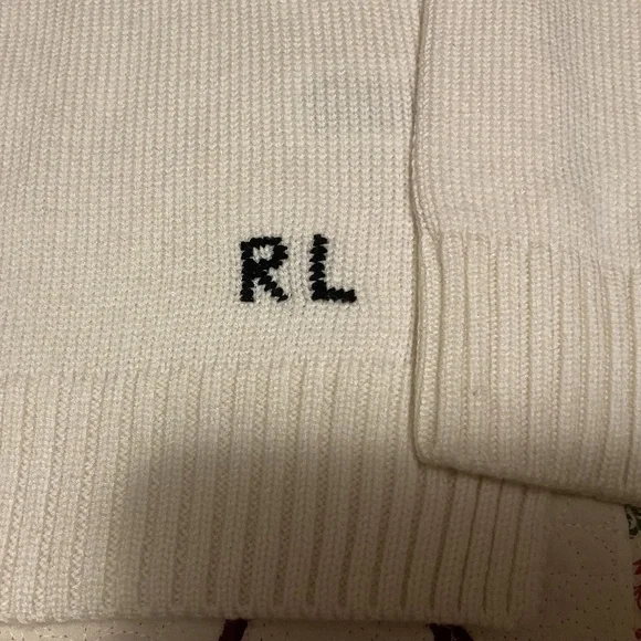 NWT POLO RALPH LAUREN Sweater With Polo BearEmbroidery white Size US XL - Picture 8 of 9